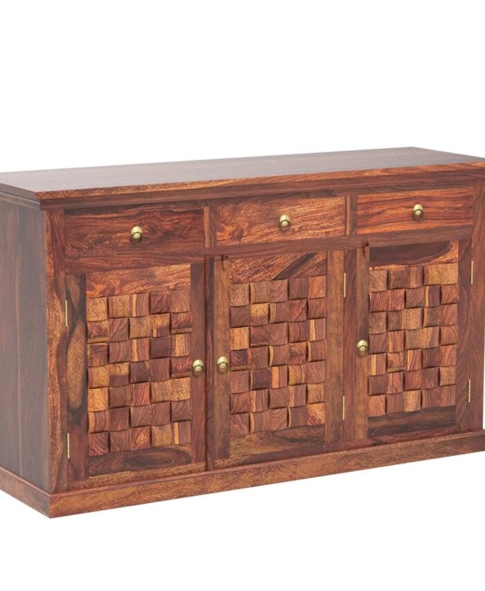 WOODEN 3 DRAWER & 3 DOOR SIDEBOARD