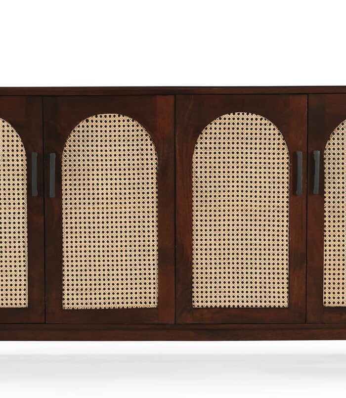 WOODEN 4 DOOR SIDEBOARD