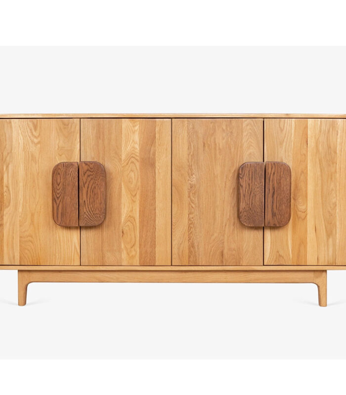 WOODEN 4 DOOR SIDEBOARD